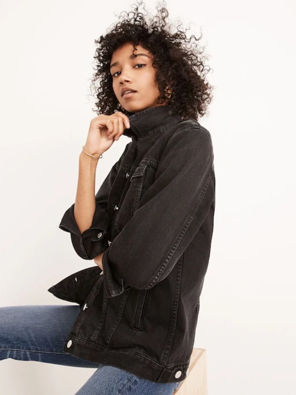 Madewell Oversized Denim Jacket in Lunar Wash